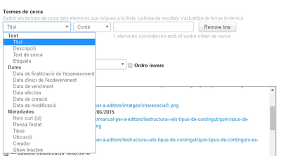 Termes cerca col·lecció