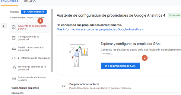 imatge Assistent de configuració GA4