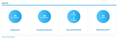 Agenda format graella