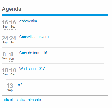 agenda format llistat