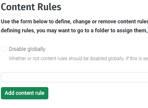 afegir regla de contingut