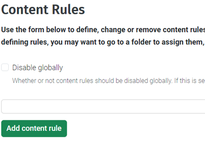 afegir regla de contingut