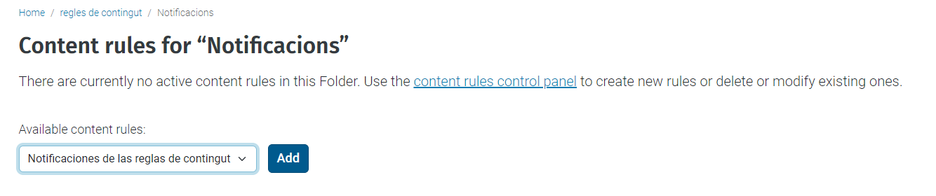 assignar regla de contingut